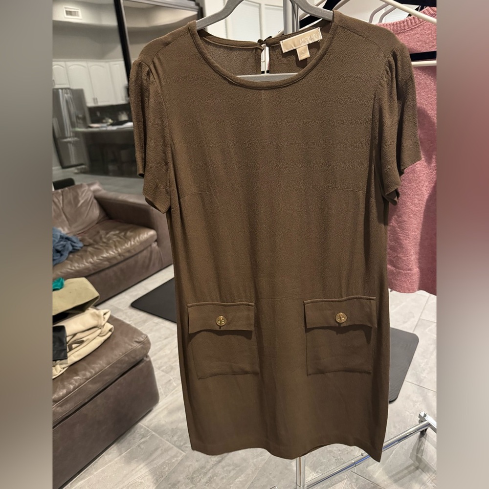 MICHAEL Michael Kors Olive green Short Sleeve Dress